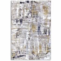 Vloerkleed Malard - Antraciet/goud maat: 230x160cm - materiaal: Polyester - Dekbed-Discounter.nl