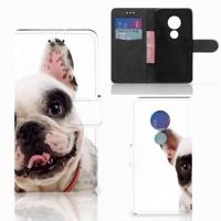 Motorola Moto G7 Play | Telefoonhoesje | Met pasjeshouder | Franse Bulldog