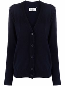 Maison Margiela cardigan en cachemire à col v - Bleu