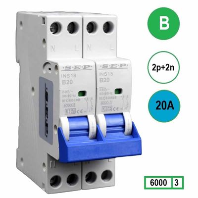 SEP Installatie automaat B20 2x 1polig+n 6kA 18mm breed kookgroep