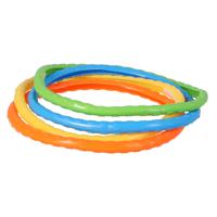 Duikringen zwembad speelgoed - set van 4x - verschillende kleuren - kunststof - thumbnail