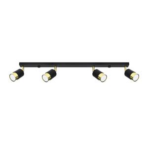 Plafondlamp NERO 4 zwart/goud