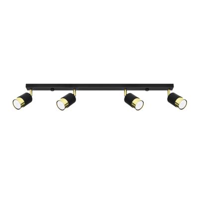 Plafondlamp NERO 4 zwart/goud
