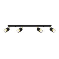 Plafondlamp NERO 4 zwart/goud