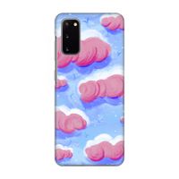 Roze wolken met vogels: Volledig geprint Samsung Galaxy S20 Hoesje