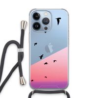 Fly away: iPhone 13 Pro Transparant Hoesje met koord