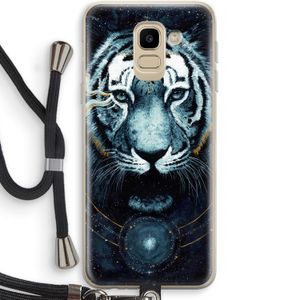 Darkness Tiger: Samsung Galaxy J6 (2018) Transparant Hoesje met koord
