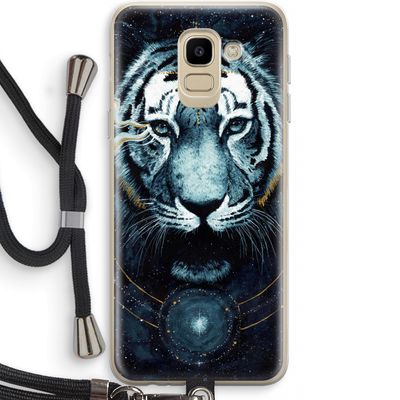 Darkness Tiger: Samsung Galaxy J6 (2018) Transparant Hoesje met koord