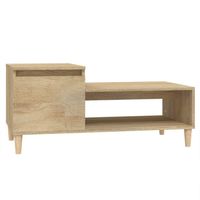 vidaXL Salontafel 100x50x45 cm bewerkt hout sonoma eiken - thumbnail