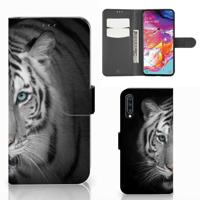 Samsung Galaxy A70 | Telefoonhoesje | Met pasjeshouder | Tijger