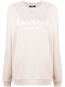 Balmain sweat à logo imprimé - Tons neutres