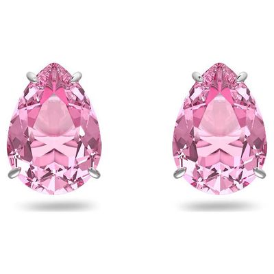Swarovski 5614455 Oorknoppen Gema Druppel zilverkleurig-roze 10 x 14 mm