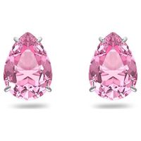 Swarovski 5614455 Oorknoppen Gema Druppel zilverkleurig-roze 10 x 14 mm - thumbnail