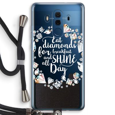 Diamonds: Huawei Mate 10 Pro Transparant Hoesje met koord