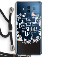 Diamonds: Huawei Mate 10 Pro Transparant Hoesje met koord