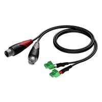 AUDAC CLA835 audio kabel 0,5 m 2 x XLR (3-pin) 2 x Terminal Zwart, Groen, Grijs