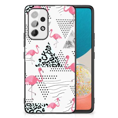 Samsung Galaxy A53 Dierenprint Telefoonhoesje Flamingo Triangle