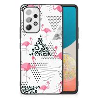 Samsung Galaxy A53 Dierenprint Telefoonhoesje Flamingo Triangle