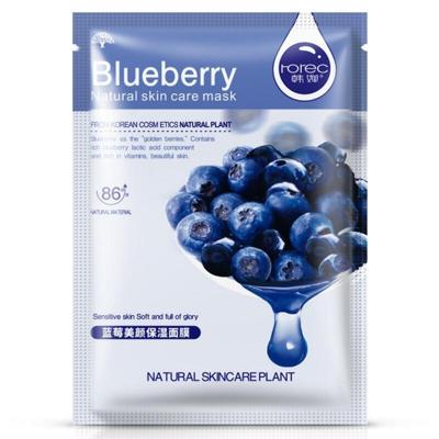 3 stuks huidverzorging plant gezichtsmasker vochtinbrengende oliecontrole mee-eter Remover verpakt masker gezichtsmasker gezichtsverzorging (Blueberry