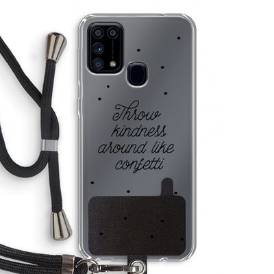 Confetti: Samsung Galaxy M31 Transparant Hoesje met koord