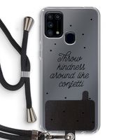Confetti: Samsung Galaxy M31 Transparant Hoesje met koord
