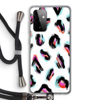 Cheetah color: Samsung Galaxy A72 5G Transparant Hoesje met koord