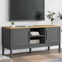 Tv-meubel FLORO 114x43x55 cm massief grenenhout grijs