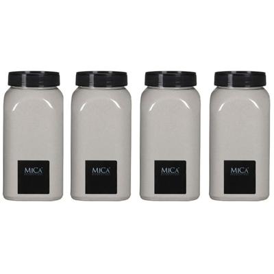 Mica Decorations deco Zand - 4x - 1 kg - cr?me wit - hoby zandkorrels