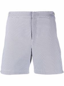 Orlebar Brown short de bain à motif jacquard - Bleu