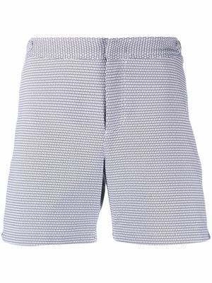 Orlebar Brown short de bain à motif jacquard - Bleu
