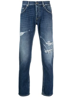 DONDUP jean slim à effet usé - Bleu