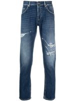 DONDUP jean slim à effet usé - Bleu