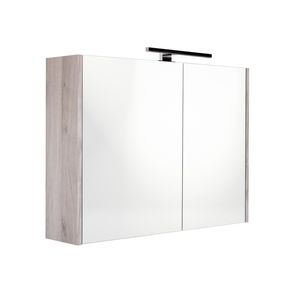 Spiegelkast Best Design Happy Grey Incl. LED verlichting 80x60 cm Grijs Eiken