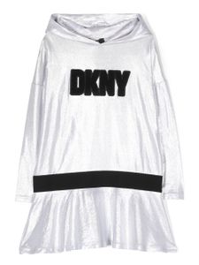 Dkny Kids robe à patch logo - Gris