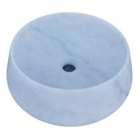 Waskom Sanisupply Marmer | 41 cm | Natuursteen | Vrijstaand | Rond | Imperial White