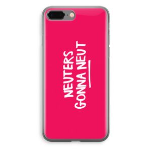 Neuters (roze): iPhone 8 Plus Transparant Hoesje