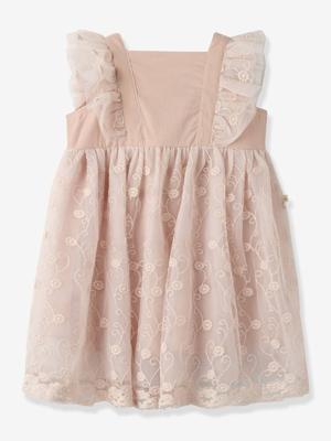 Feestjurk van tule voor meisjes LIL'ATELIER MINI perzik