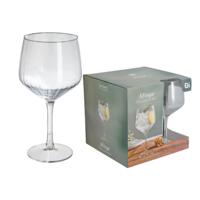 Gin Tonic glazen - 4x stuks - glas - 610 ml - met streep - gin tonic - cocktailglazen