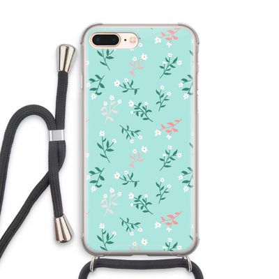 Small white flowers: iPhone 7 PLUS Transparant Hoesje met koord