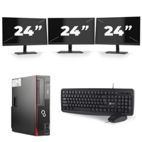 Fujitsu Esprimo D756 SFF - Intel Core i7-6e Generatie - 16GB RAM - 256GB SSD - Windows 11 + 3x 24 inch Monitor Fujitsu Esprimo D756 SFF - Intel Core i7-6e Generatie - 16GB RAM - 256GB SSD - Windows 11 + 3x 24 inch Monitor