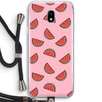 Watermeloen: Samsung Galaxy J3 (2017) Transparant Hoesje met koord