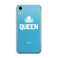 Queen zwart: iPhone XR Transparant Hoesje