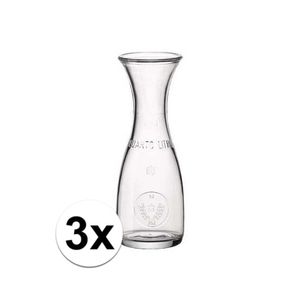 3x Water karaffen van glas 250 ml   -
