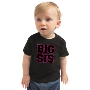 Big sis kado shirt voor peuter / kinderen zwart 98 (13-36 maanden)  -