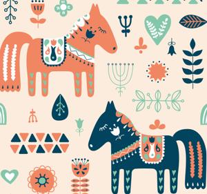 Scandinavische dieren behang