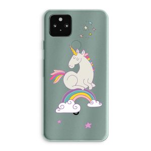 Regenboog eenhoorn: Google Pixel 5a 5G Transparant Hoesje