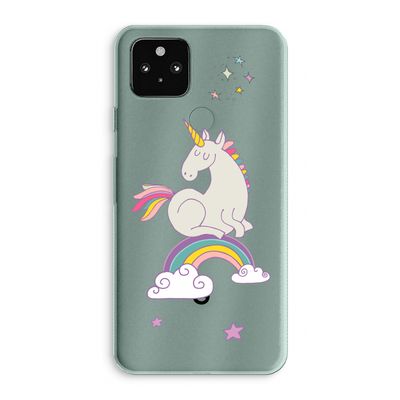 Regenboog eenhoorn: Google Pixel 5a 5G Transparant Hoesje