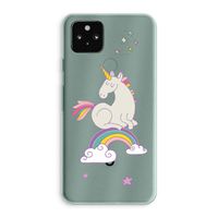 Regenboog eenhoorn: Google Pixel 5a 5G Transparant Hoesje