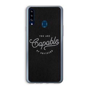 Capable: Samsung Galaxy A20s Transparant Hoesje