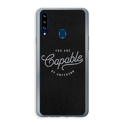Capable: Samsung Galaxy A20s Transparant Hoesje
